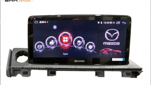 Màn hình DVD Android xe Mazda 6 2018 - nay | Màn Bravigo nguyên khối